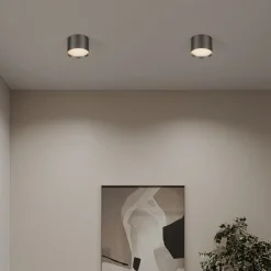 Faretti Da Soffitto-Selezionato da Mazzolaluce Faretto da soffitto led 17w 3000k cilindro nickel nero