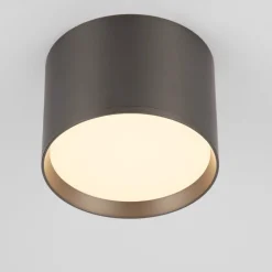 Faretti Da Soffitto-Selezionato da Mazzolaluce Faretto da soffitto led 17w 3000k cilindro nickel nero