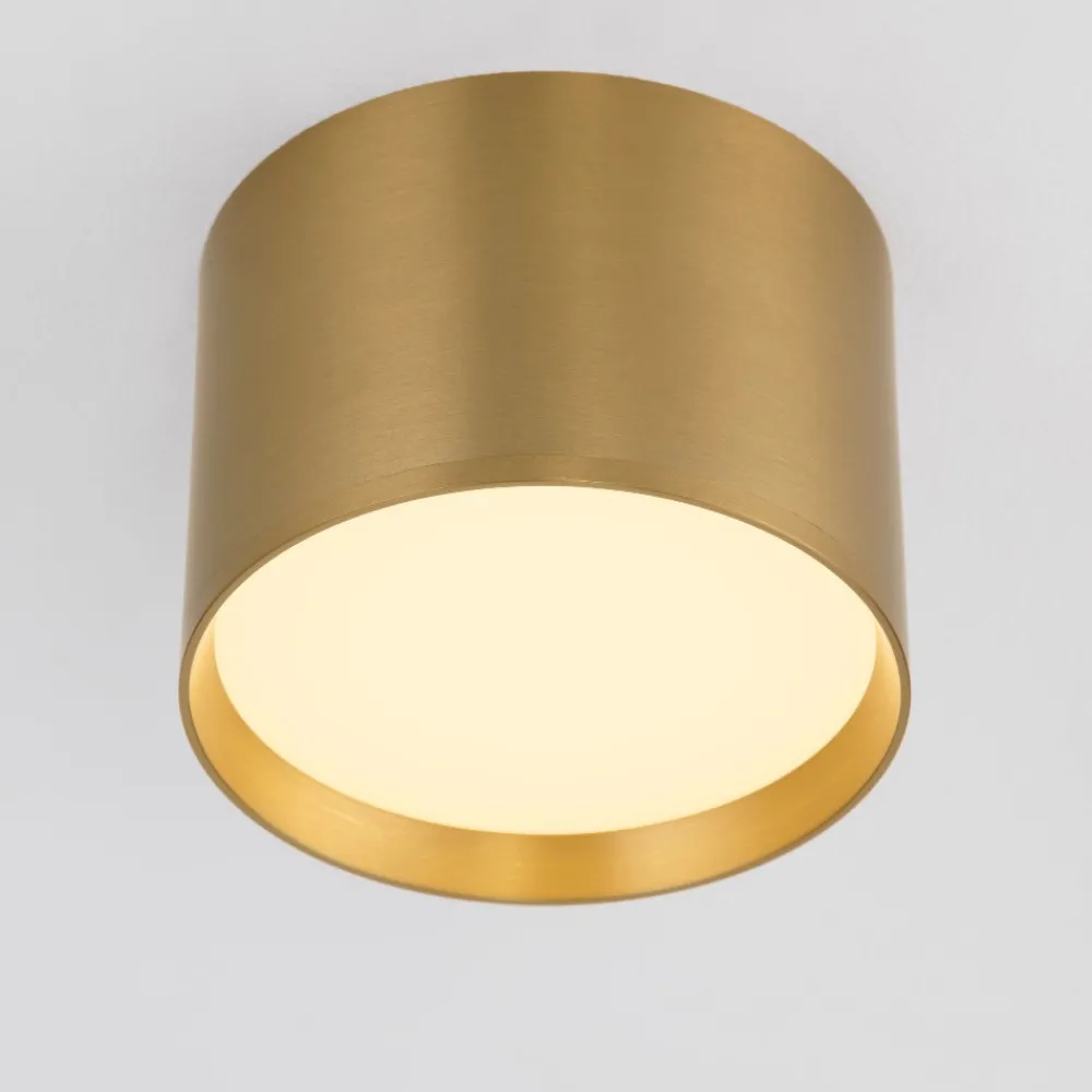 Faretti Da Soffitto-Selezionato da Mazzolaluce Faretto da soffitto led 17w 3000k cilindro oro