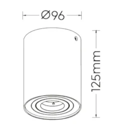 Faretti Da Soffitto-Selezionato da Mazzolaluce Faretto da soffitto luce gu10 orientabile cilindro bianco e nero