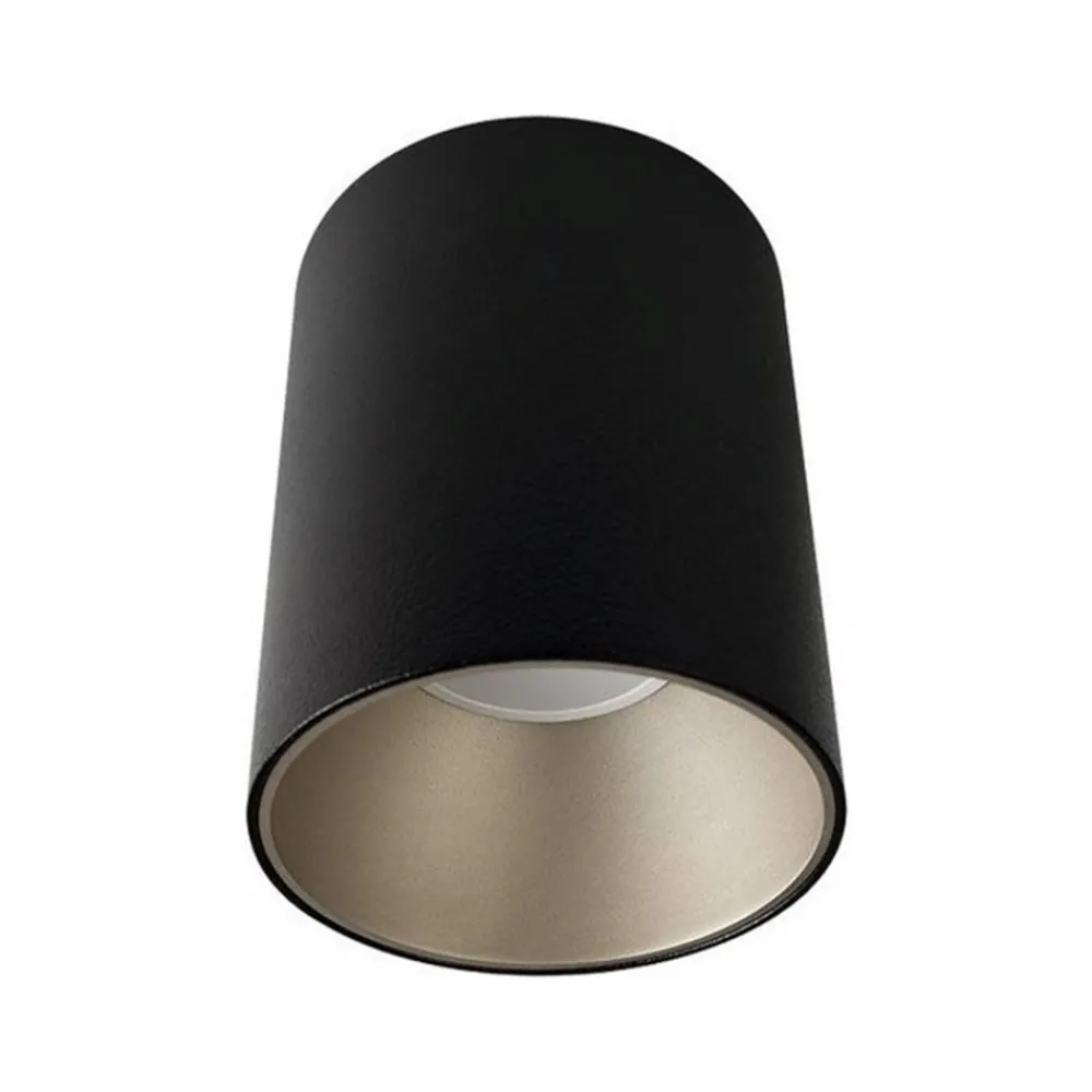 Faretti Da Soffitto-Selezionato da Mazzolaluce Faretto da soffitto nero argento cilindro