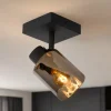 Faretti Da Soffitto-Selezionato da Mazzolaluce Faretto da soffitto nero con vetro fume