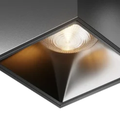 Faretti Da Soffitto-Maytoni Faretto da soffitto nero cubo led 12w 3000k alfa fp
