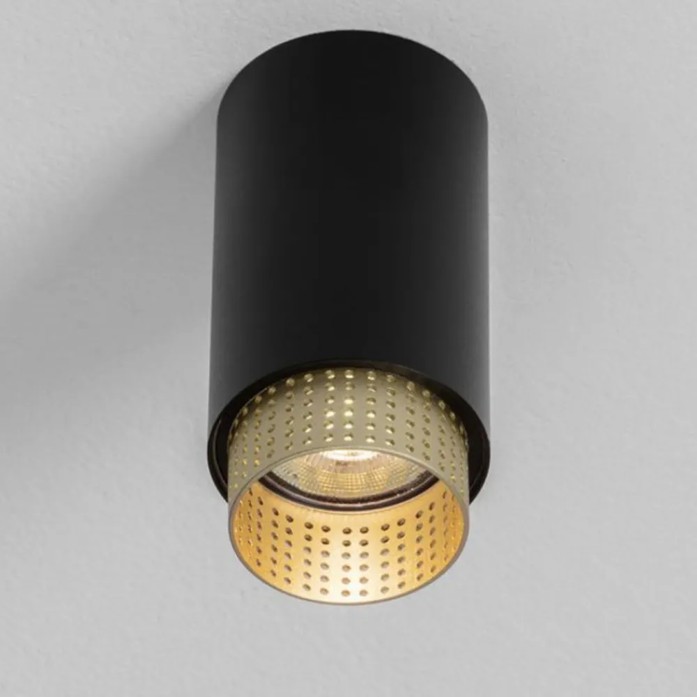 Faretti Da Soffitto-Selezionato da Mazzolaluce Faretto da soffitto nero e oro gu10 per interni