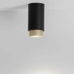 Faretti Da Soffitto-Selezionato da Mazzolaluce Faretto da soffitto nero e oro gu10 per interni