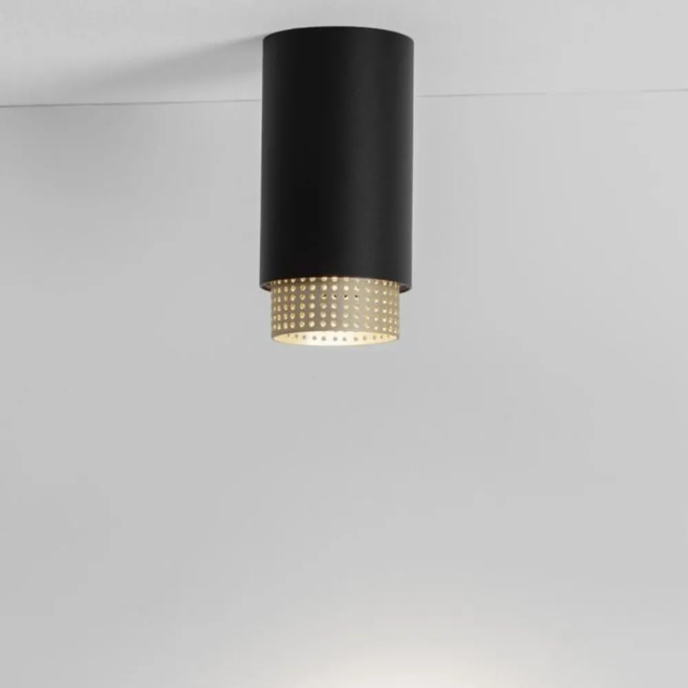 Faretti Da Soffitto-Selezionato da Mazzolaluce Faretto da soffitto nero e oro gu10 per interni