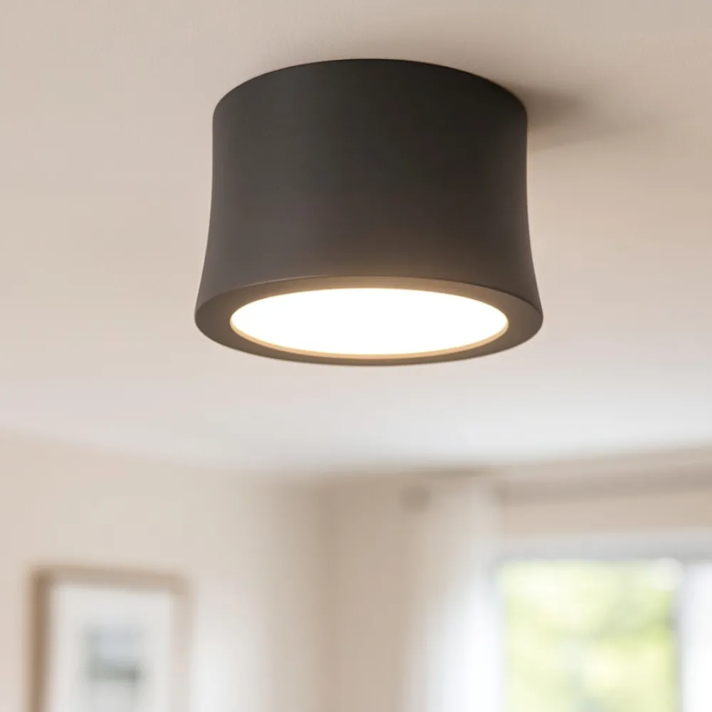 Faretti Da Soffitto-Selezionato da Mazzolaluce Faretto da soffitto nero rotondo led 7w 3000k