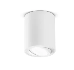 Faretti Da Soffitto-Gea Luce Faretto da soffitto orientabile cilindro bianco
