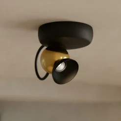 Faretti Da Soffitto-Linea Light Faretto da soffitto orientabile duck led 10w 3000k oro