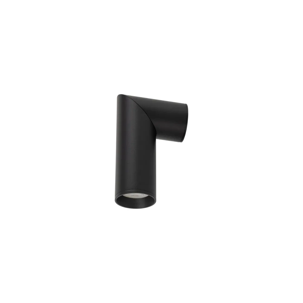 Faretti Da Soffitto-Selezionato da Mazzolaluce Faretto da soffitto parete cilindro nero orientabile gu10