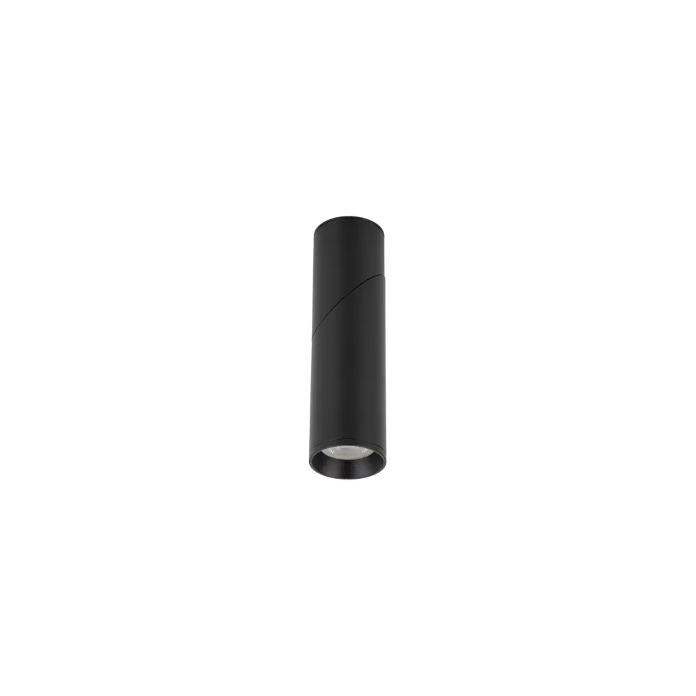 Faretti Da Soffitto-Selezionato da Mazzolaluce Faretto da soffitto parete cilindro nero orientabile gu10