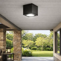 Faretti Da Esterno-Perenz Illuminazione Faretto da soffitto per esterno antracite ip65 perenz up gx53