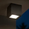 Faretti Da Esterno-IsyLuce Faretto da soffitto per esterno cubo antracite