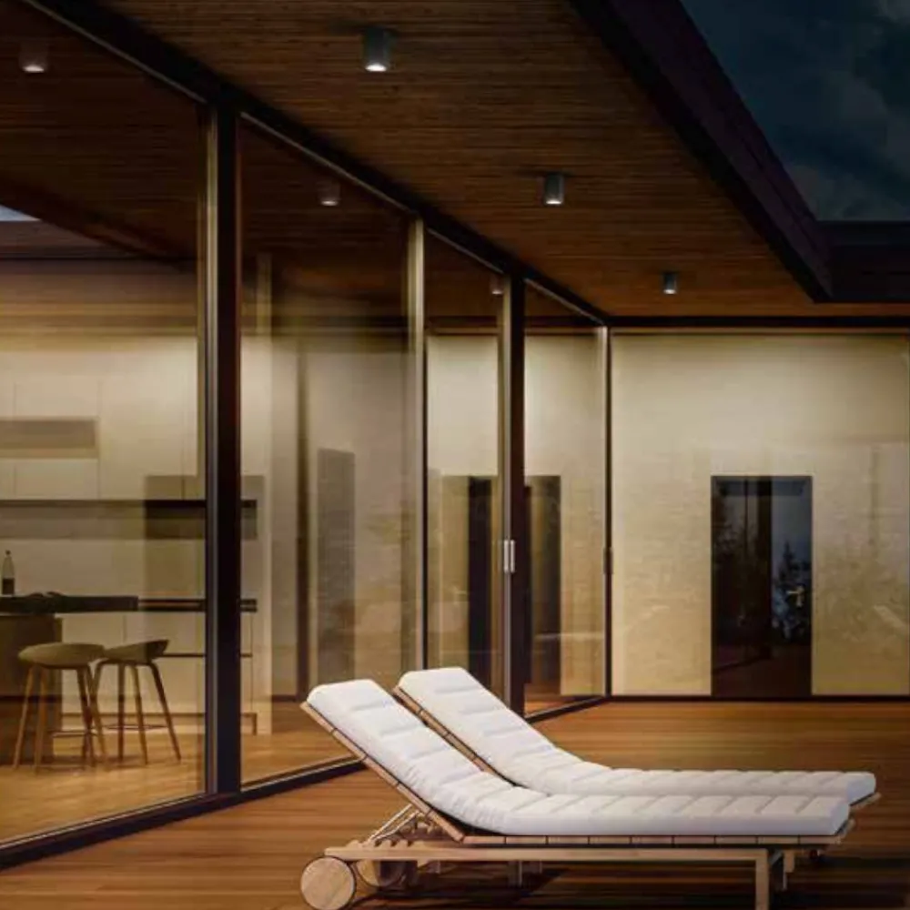 Faretti Da Esterno-IsyLuce Faretto da soffitto per esterno cubo antracite