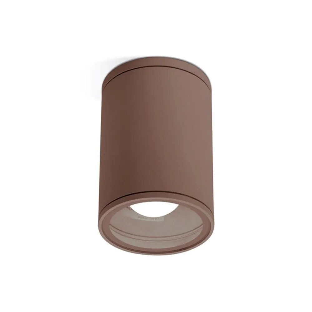 Faretti Da Esterno-Gea Luce Faretto da soffitto per esterno cilindro marrone