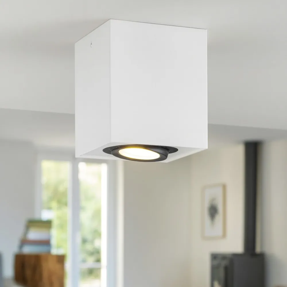 Faretti Da Soffitto-Selezionato da Mazzolaluce Faretto da soffitto quadrato bianco