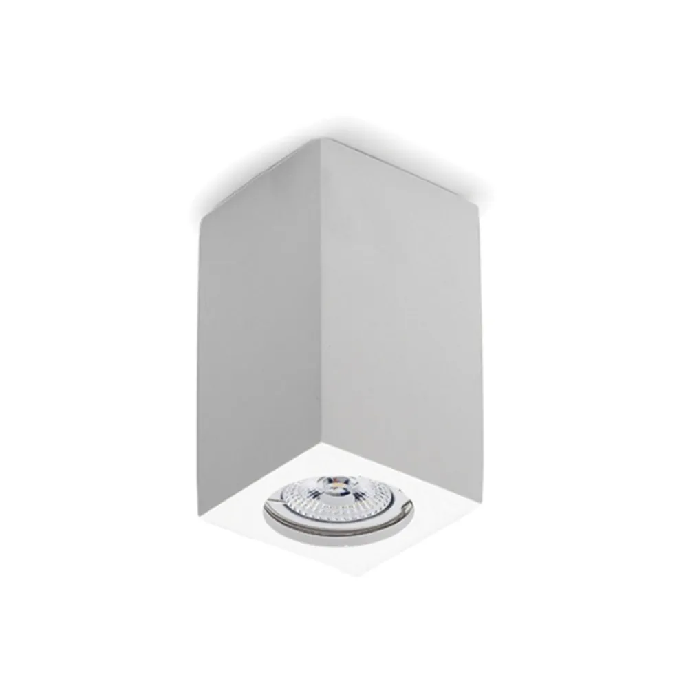 Faretti Da Soffitto-Selezionato da Mazzolaluce Faretto da soffitto quadrato di gesso cristaly