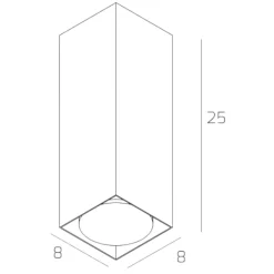Faretti Da Soffitto-Top Light Faretto da soffitto squadrato bianco