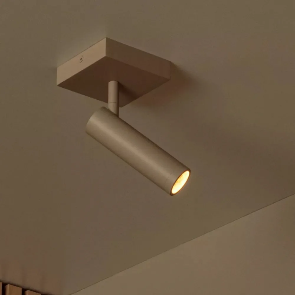 Faretti Da Soffitto-Selezionato da Mazzolaluce Faretto da soffitto tortora orientabile