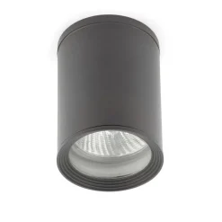 Faretti Da Esterno-Selezionato da Mazzolaluce Faretto da tetto per esterno ip44 cilindro metallo grigio scuro 220v gu10