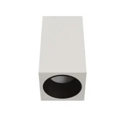 Faretti Da Soffitto-Selezionato da Mazzolaluce Faretto di gesso bianco parabola alluminio nero da soffitto