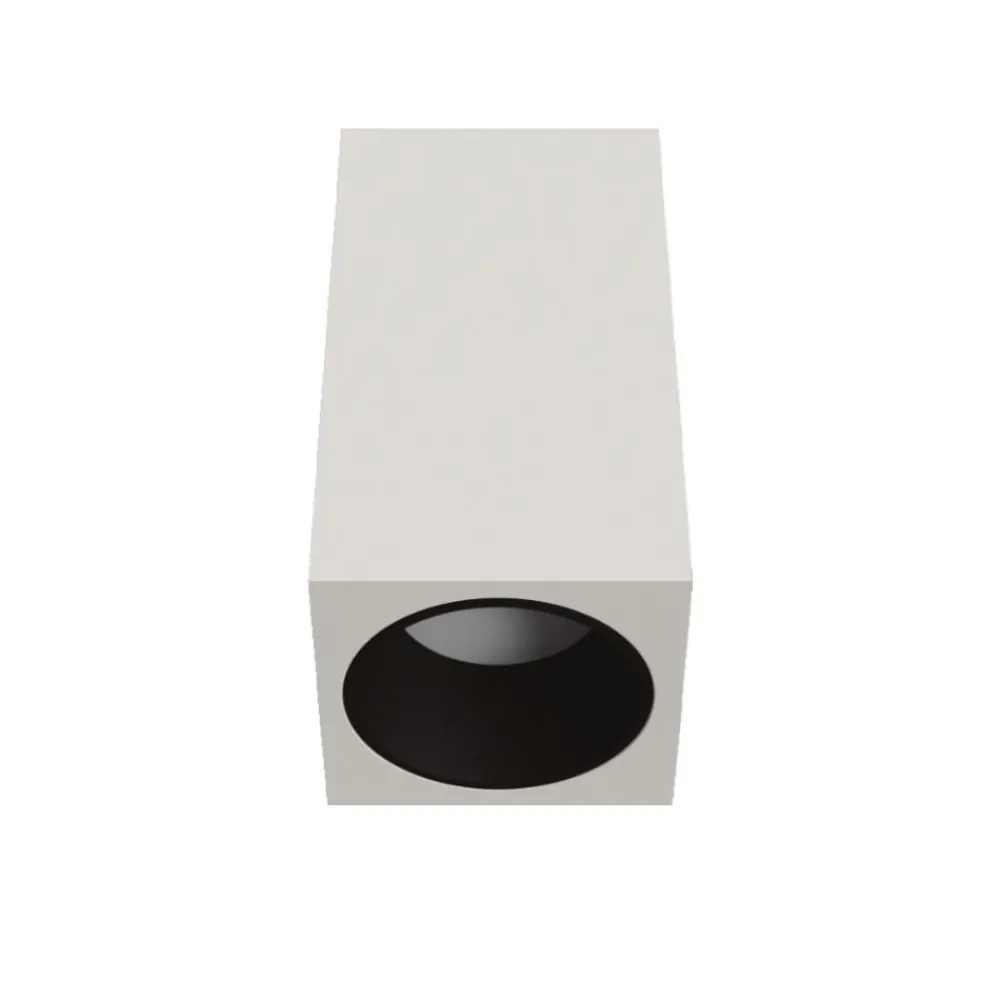 Faretti Da Soffitto-Selezionato da Mazzolaluce Faretto di gesso bianco parabola alluminio nero da soffitto