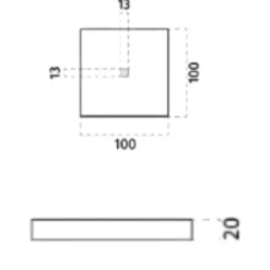 Faretti Da Incasso-Selezionato da Mazzolaluce Faretto di gesso cristaly led 4w 3000k quadrata