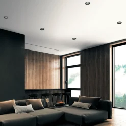 Faretti Da Incasso-Sforzin Illuminazione Faretto di gesso nero da incasso rotondo sforzin phocis