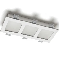Faretti Da Incasso-Selezionato da Mazzolaluce Faretto di gesso quadrati led 21w 3000k da incasso