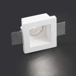 Faretti Da Incasso-Selezionato da Mazzolaluce Faretto di gesso quadrato da incasso a soffitto