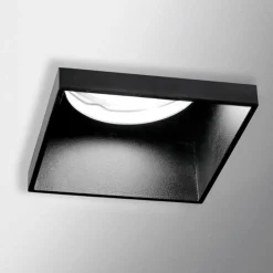 Faretti Da Incasso-Sforzin Illuminazione Faretto di gesso quadrato interno nero da incasso elis sforzin tecnico