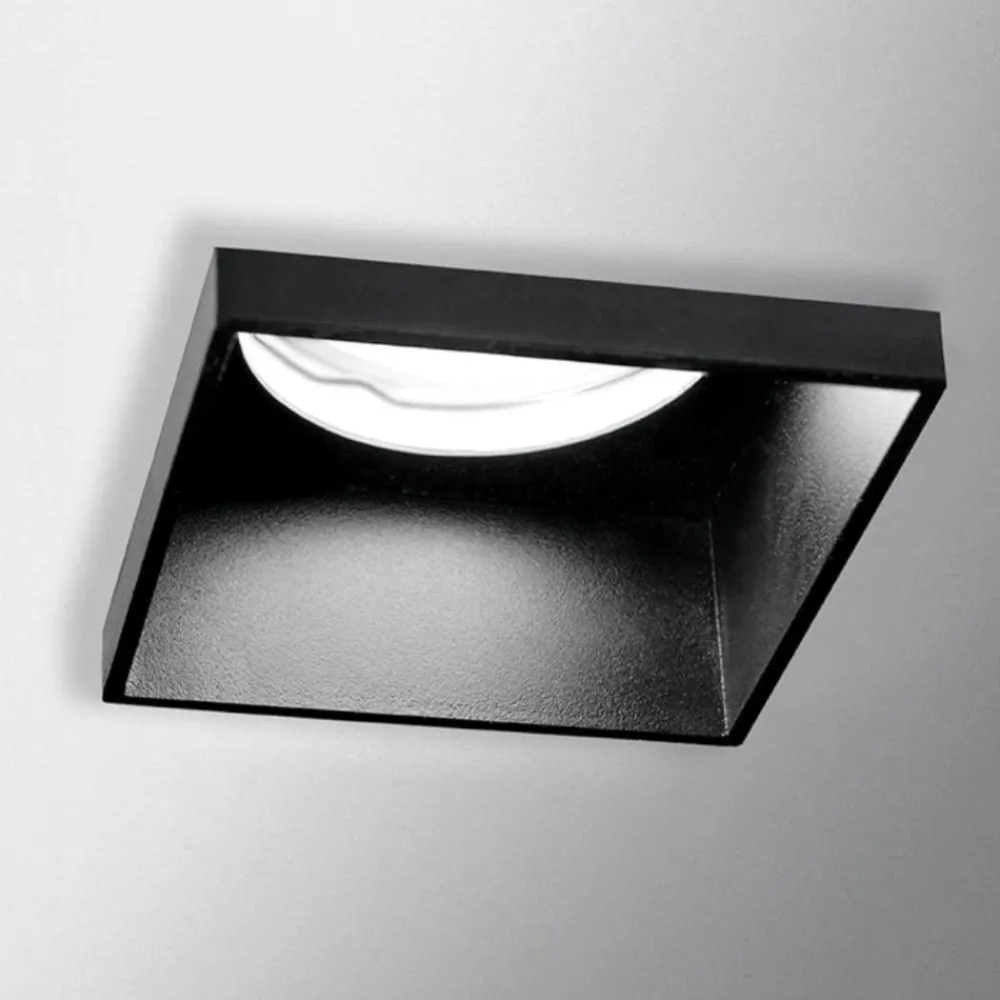 Faretti Da Incasso-Sforzin Illuminazione Faretto di gesso quadrato interno nero da incasso elis sforzin tecnico