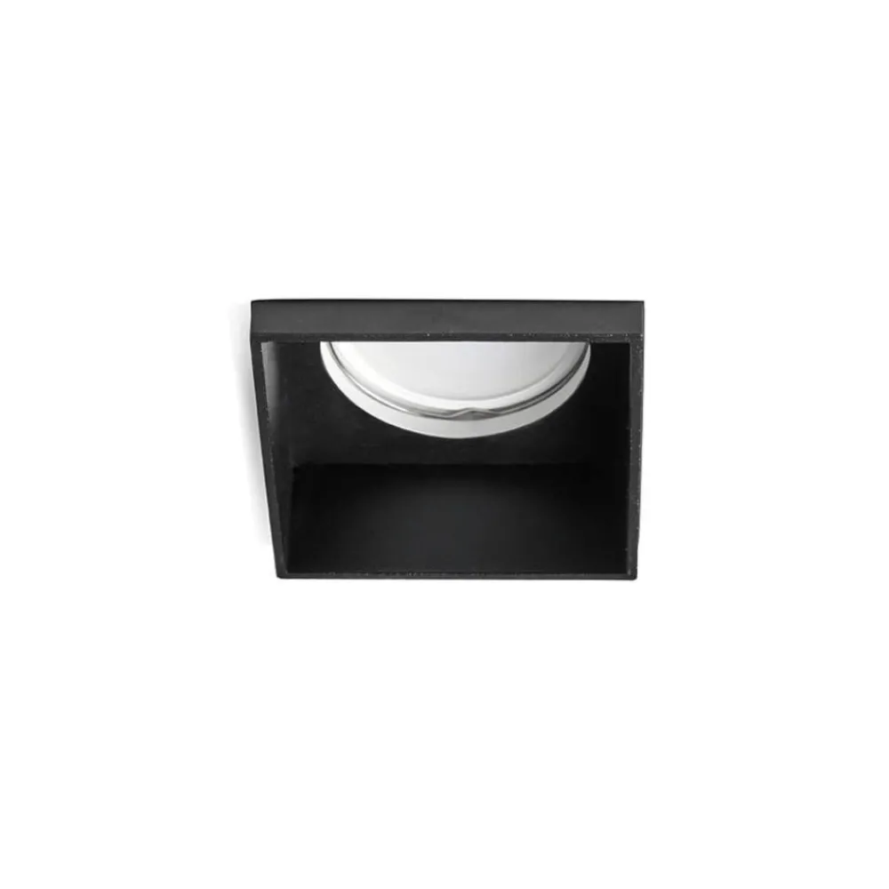 Faretti Da Incasso-Sforzin Illuminazione Faretto di gesso quadrato interno nero da incasso elis sforzin tecnico