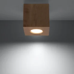 Faretti Da Soffitto-Selezionato da Mazzolaluce Faretto di legno cubo da soffitto per interni