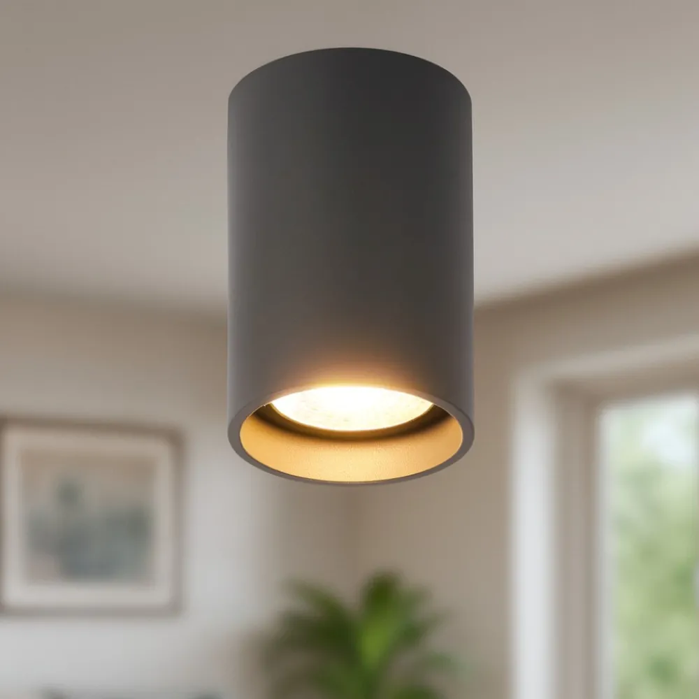 Faretti Da Soffitto-Selezionato da Mazzolaluce Faretto dimmerabile da soffitto grigio antracite