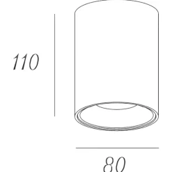 Faretti Da Soffitto-Selezionato da Mazzolaluce Faretto dimmerabile da soffitto cilindro antracite