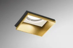 Faretti Da Incasso-Sforzin Illuminazione Faretto elis di gesso quadrato cornice oro da incasso a soffitto