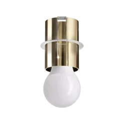 Faretti Da Incasso-Linea Light Faretto e27 ottone da incasso sporgente a soffitto birba