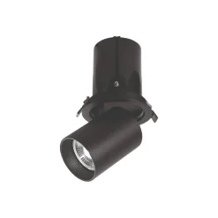Faretti Da Incasso-Selezionato da Mazzolaluce Faretto estraibile da incasso led 30w 3000k nero orientabile per cartongesso