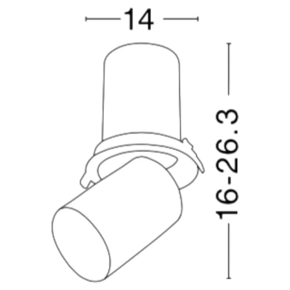 Faretti Da Incasso-Selezionato da Mazzolaluce Faretto estraibile da incasso led 30w 3000k nero orientabile per cartongesso