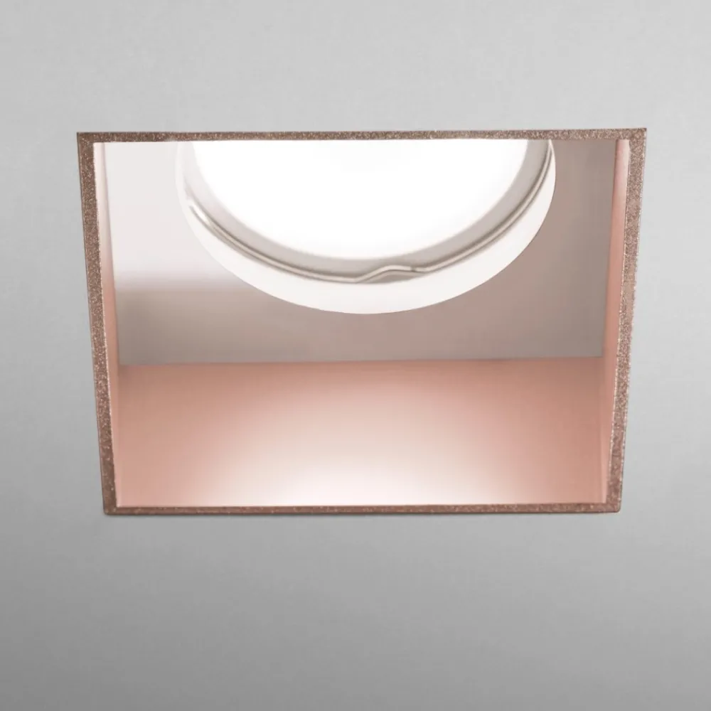 Faretti Da Incasso-Sforzin Illuminazione Faretto fa incasso elis raso quadrato di gesso interno rame