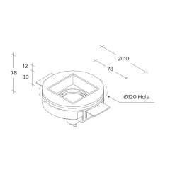 Faretti Da Incasso-Sforzin Illuminazione Faretto fa incasso elis raso quadrato di gesso interno rame
