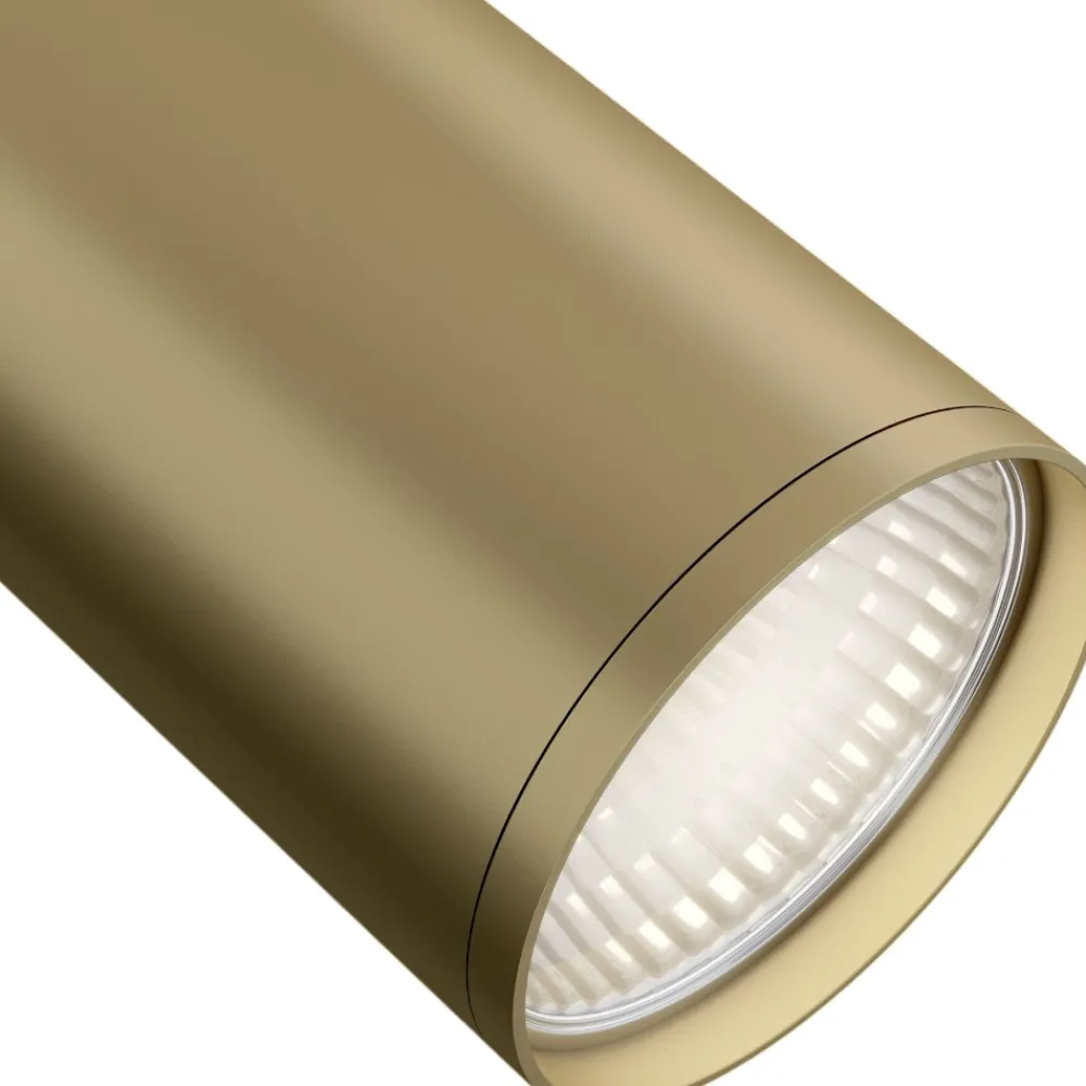 Faretti Da Soffitto-Maytoni Faretto focus cilindro da soffitto oro satinato orientabile