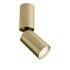 Faretti Da Soffitto-Maytoni Faretto focus cilindro da soffitto oro satinato orientabile