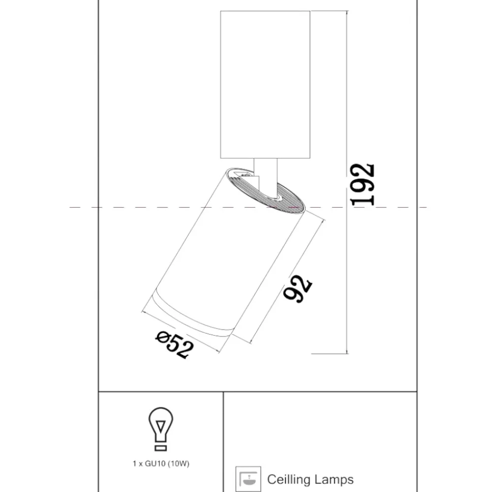Faretti Da Soffitto-Maytoni Faretto focus cilindro da soffitto oro satinato orientabile