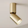 Faretti Da Soffitto-Maytoni Faretto focus orientabile da soffitto oro cilindro brunito