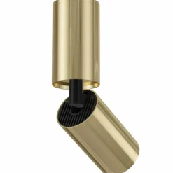 Faretti Da Soffitto-Maytoni Faretto focus orientabile da soffitto oro cilindro brunito