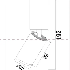 Faretti Da Soffitto-Maytoni Faretto focus orientabile da soffitto oro cilindro brunito