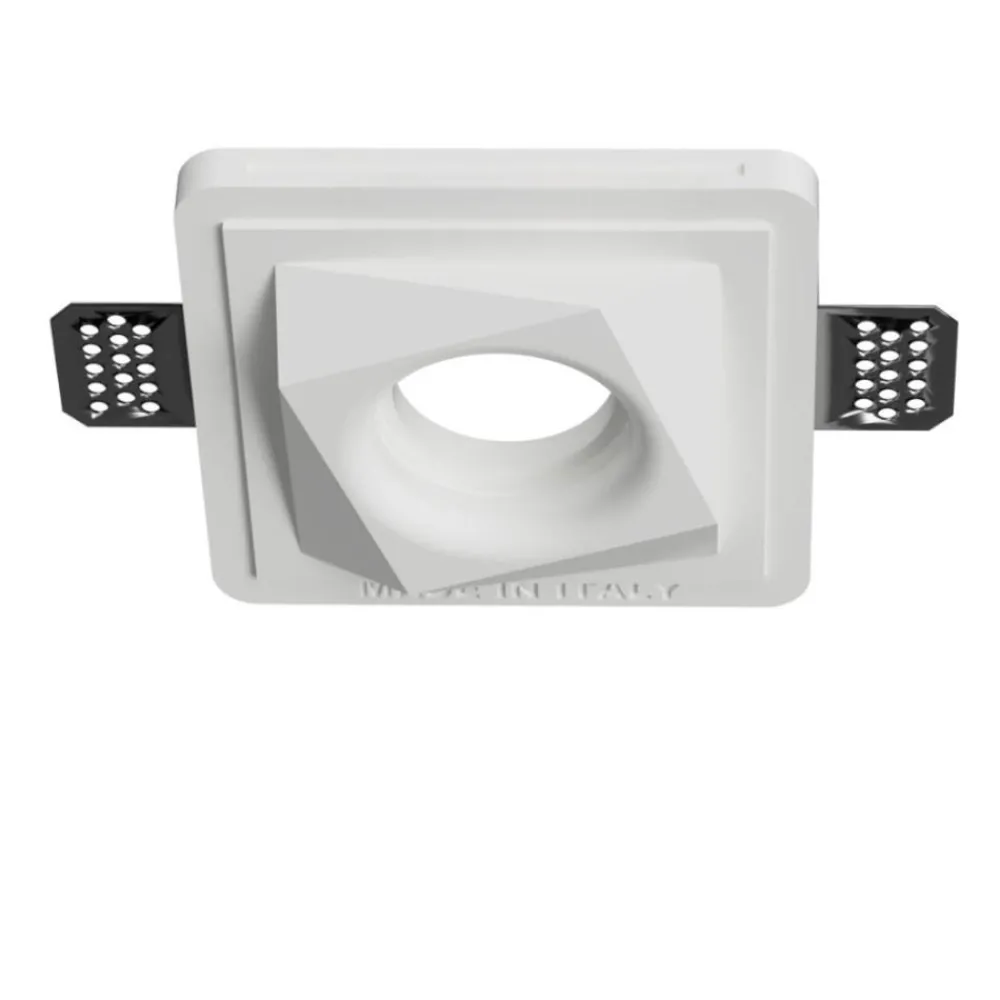 Faretti Da Incasso-Selezionato da Mazzolaluce Faretto forma diamante da incasso in gesso per controsoffitto