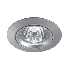 Faretti Da Incasso-Selezionato da Mazzolaluce Faretto grigio da incasso controsoffitto gu10 metallo rotondo